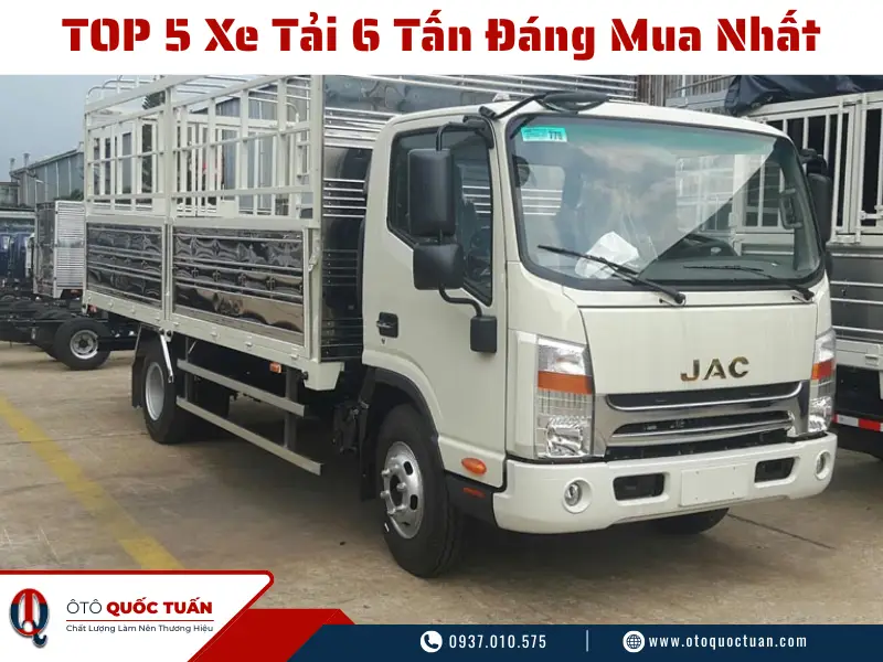 TOP 5 Xe Tải 6 Tấn Đáng Mua Nhất 2025: So Sánh & Báo Giá 2 xe tai 6 tan